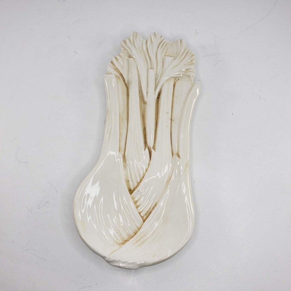 Italy Ceramica Stefani Celery Spoon Rest Vintage